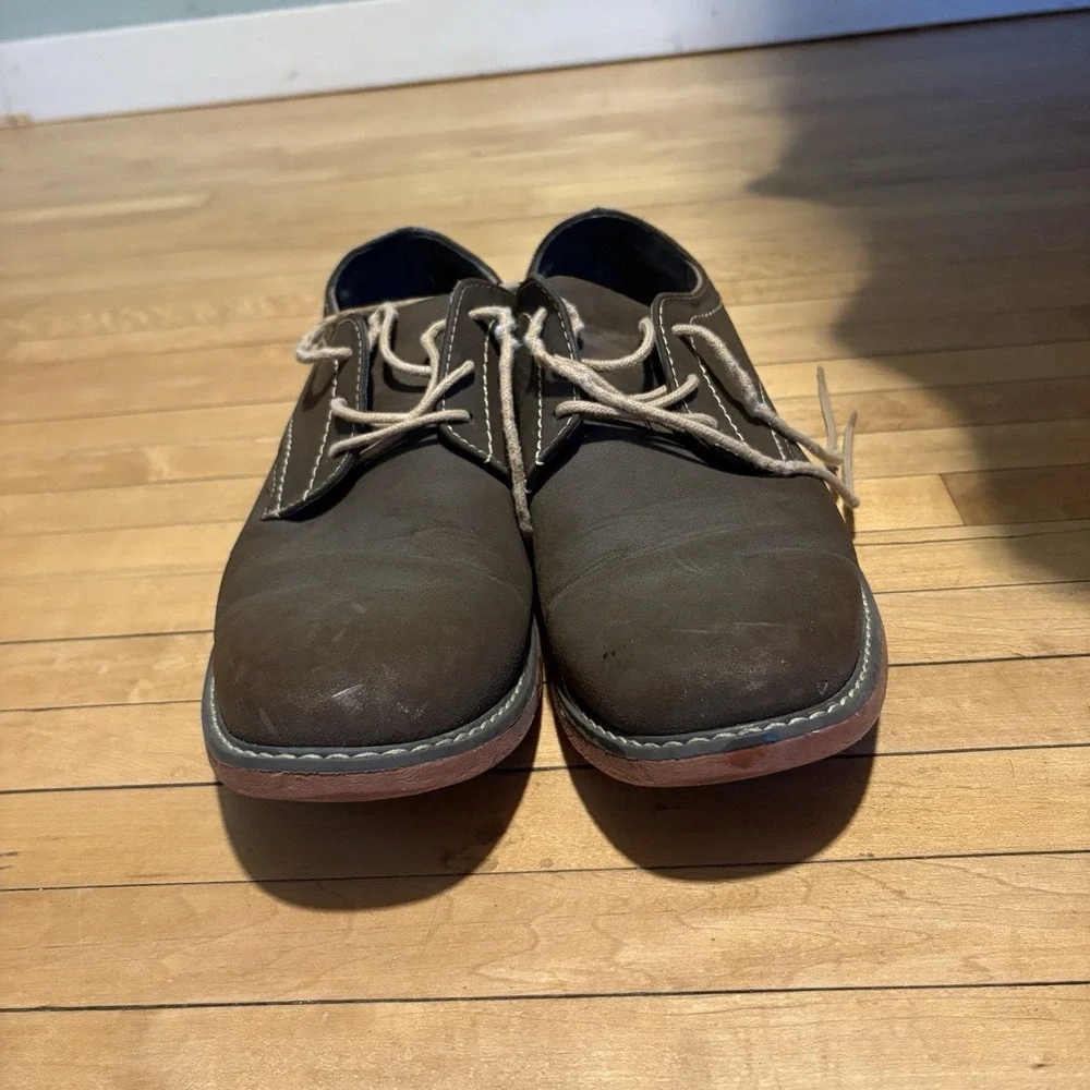 Men's Dexter Comfort Brown Leather Casual Shoes Oxfords Memory Foam Size 9.5